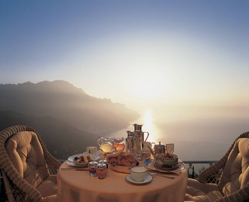 Breakfast on your private terrace overlooking the coast