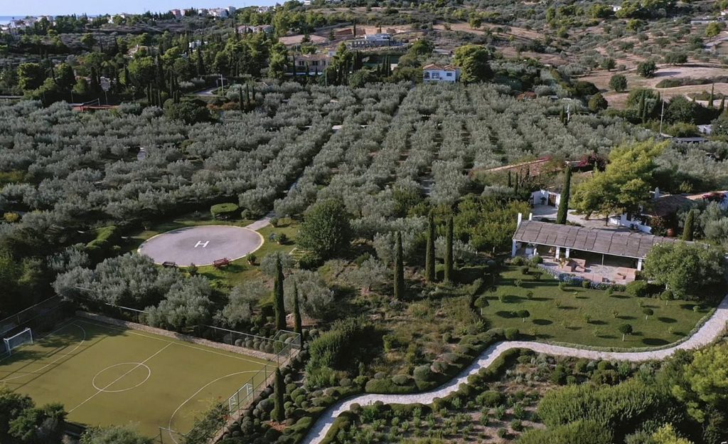 Private Heli-pad. Olive Groves. Luxury beach front estate in the Peloponnese, Greece