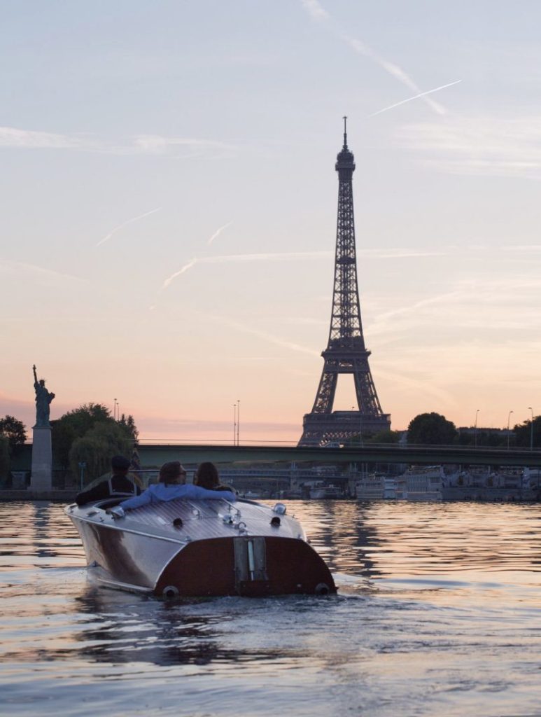 Private boat on the Seine in Paris 