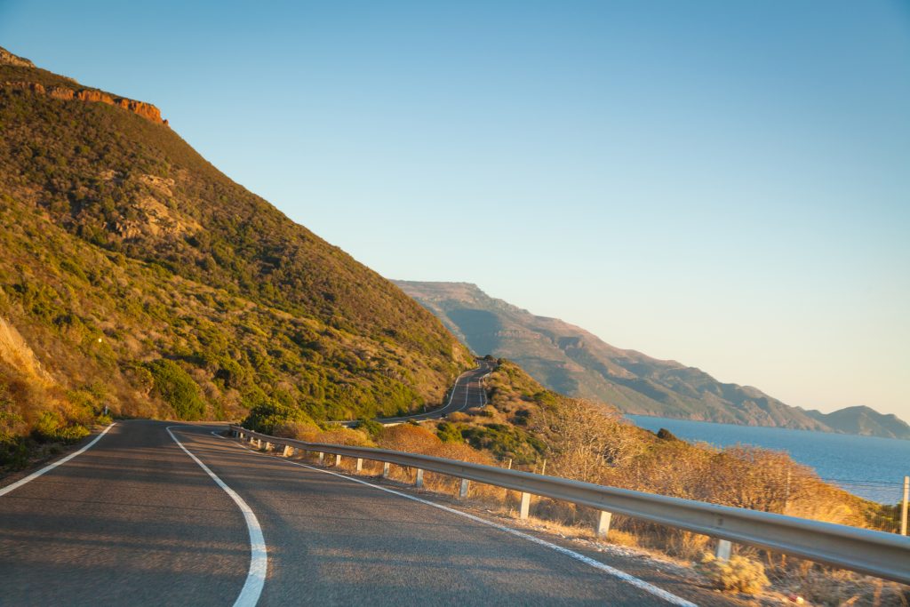 The winding Coastal road from from Bosa to Alghero, Sardinia